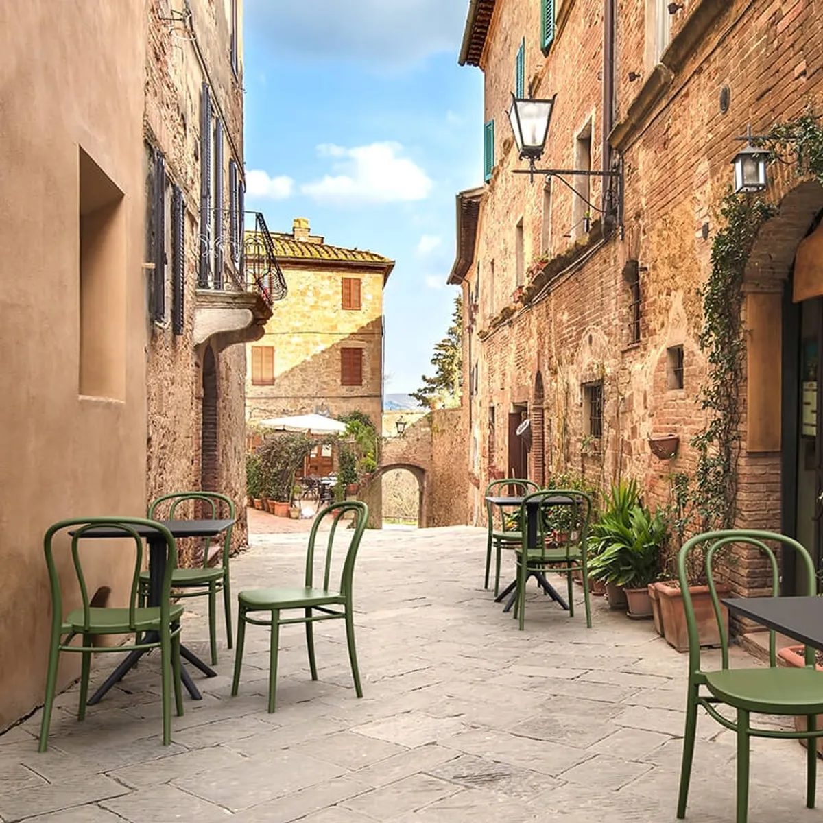 Victor - Chaise de jardin bistrot empilable en polypropylène — vue 3