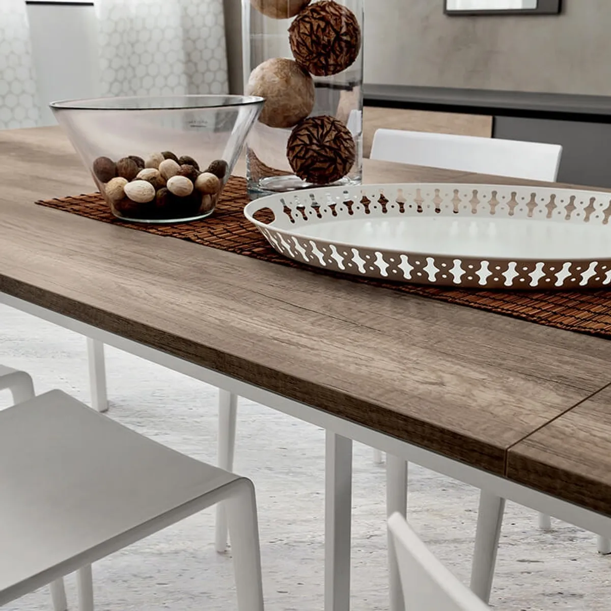 Mario - Grande table extensible rectangulaire en stratifié — vue 3