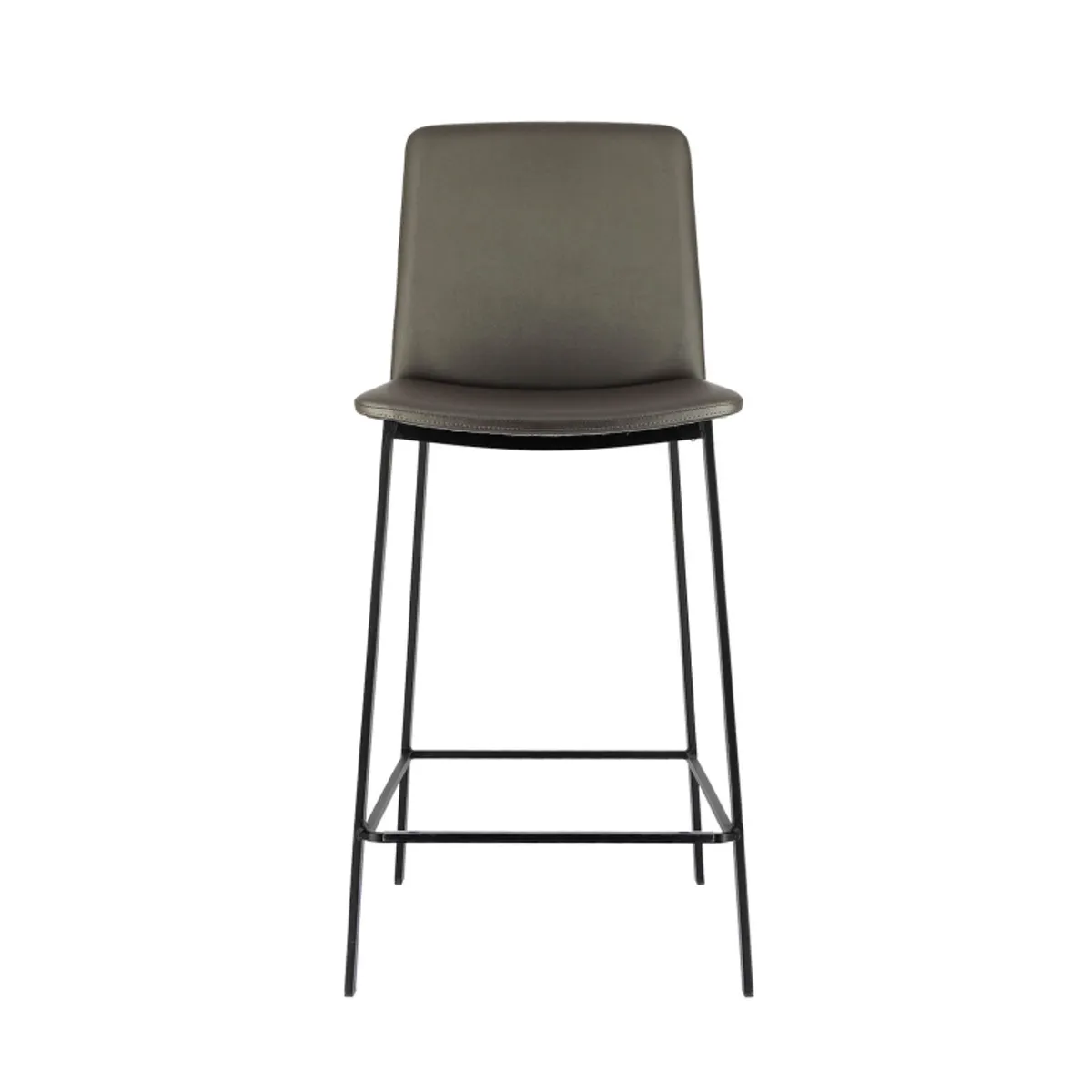 Primera - Tabouret snack belge rembourré en simili et pieds en métal — vue 3