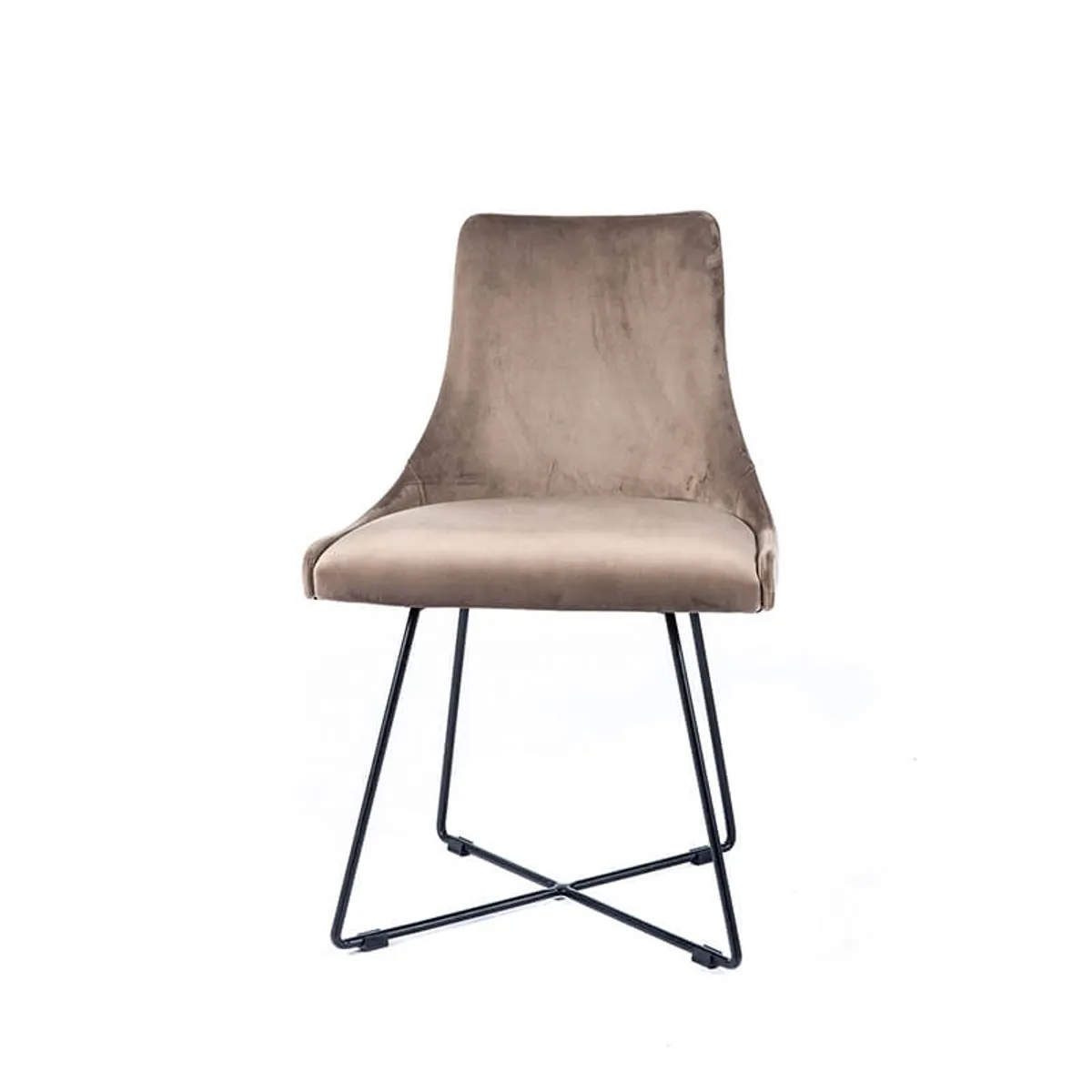 Lars - Chaise design en tissu et pieds filaires en métal — vue 3