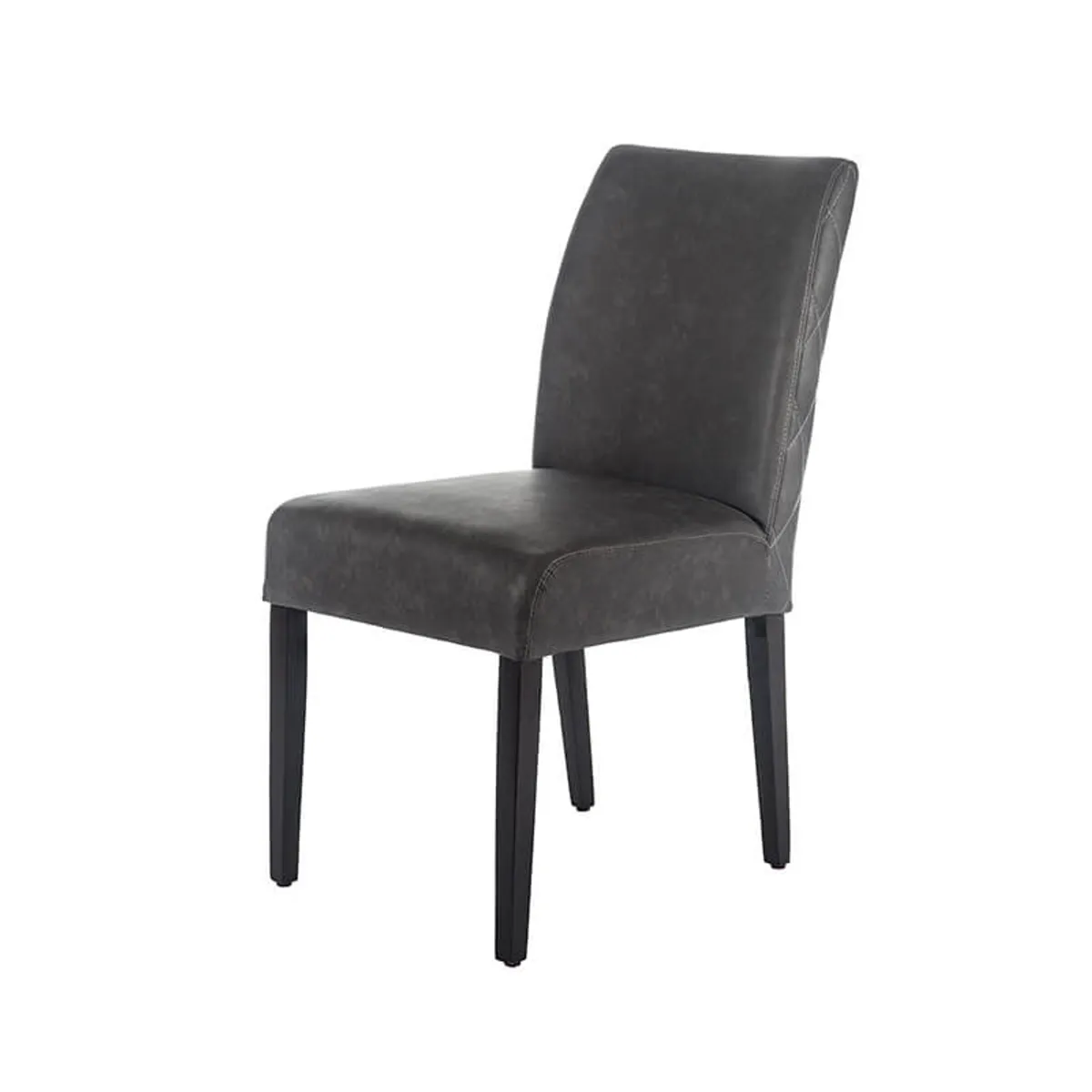 Fritz diamant - Chaise avec dos matelassé en synthétique et pieds en bois — vue 3