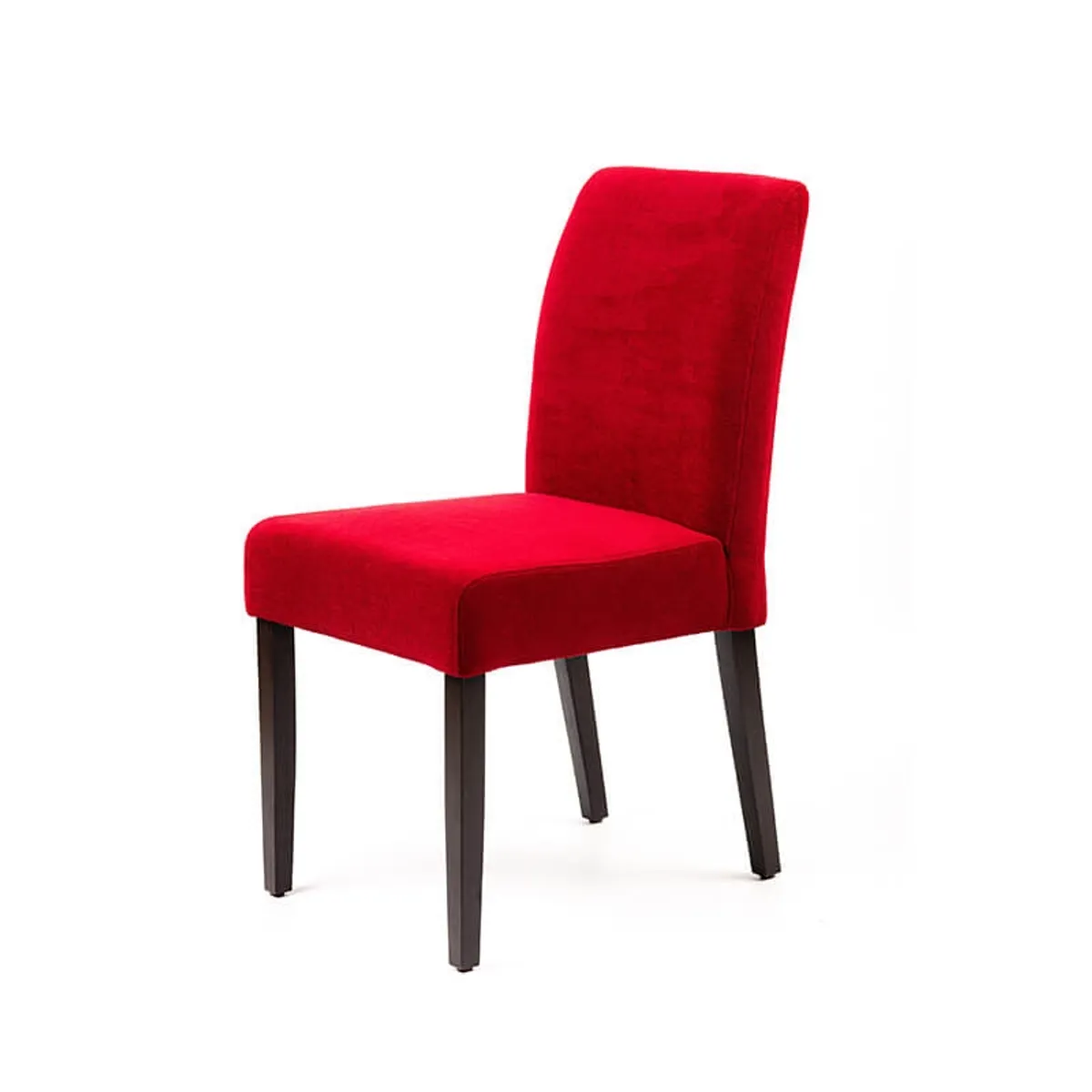 Fritz line - Chaise contemporaine avec dos matelassé en tissu et pieds en bois — vue 3