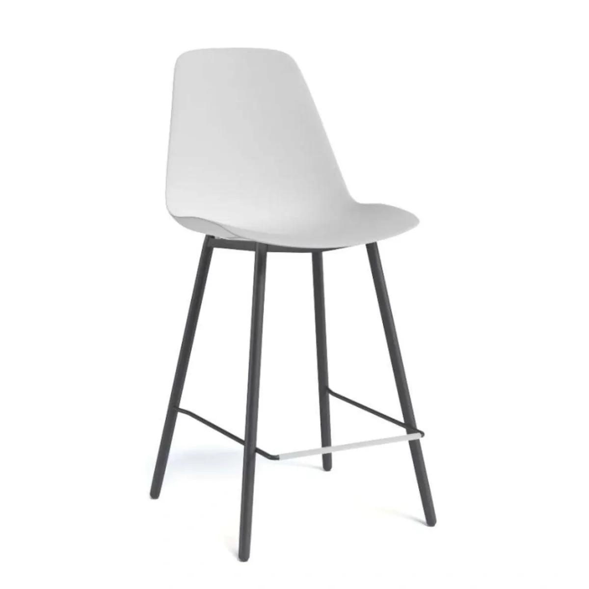 Claudio - Tabouret snack moderne avec coque en polypropylène