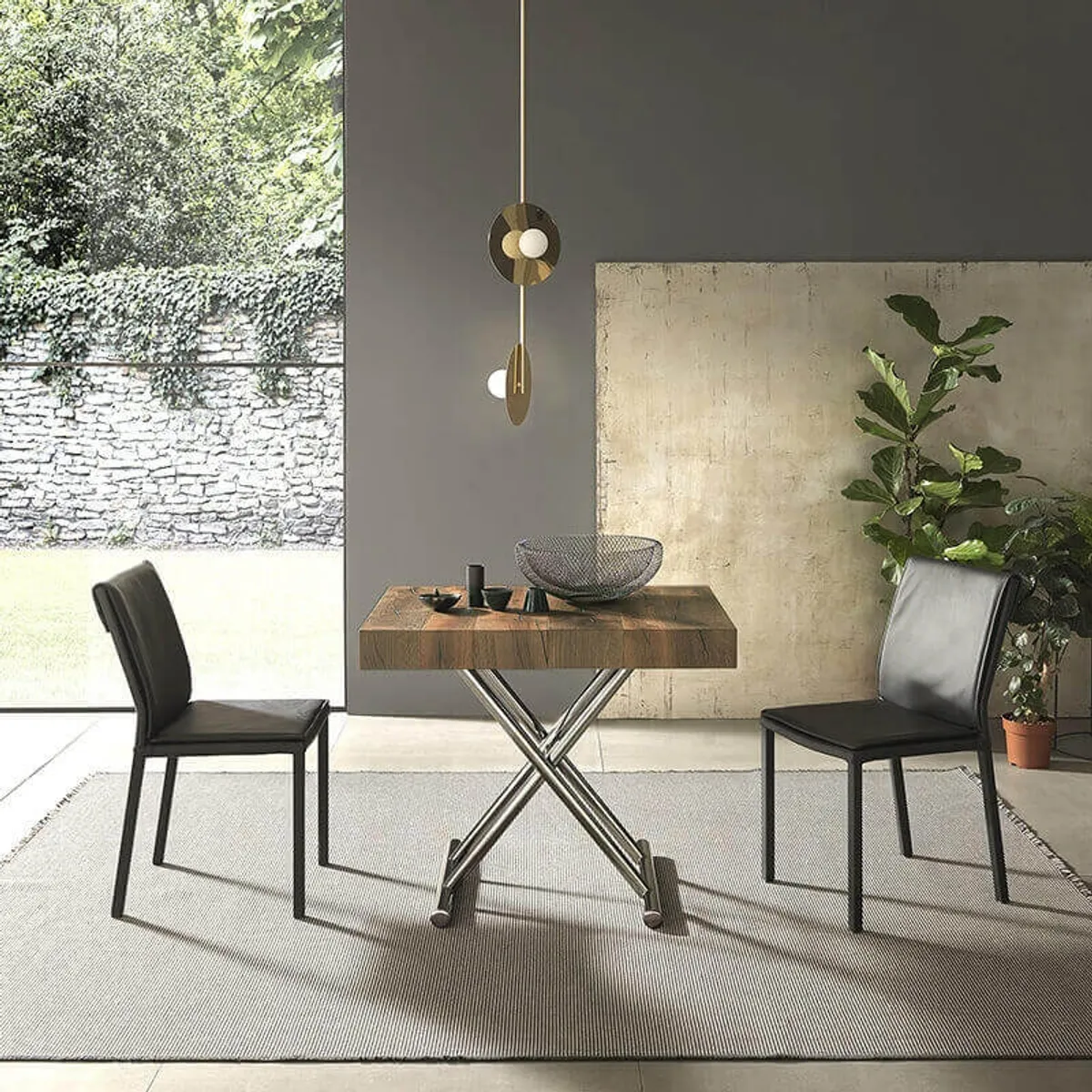 Calypso - Table relevable design avec rallonges fabrication italienne — vue 5