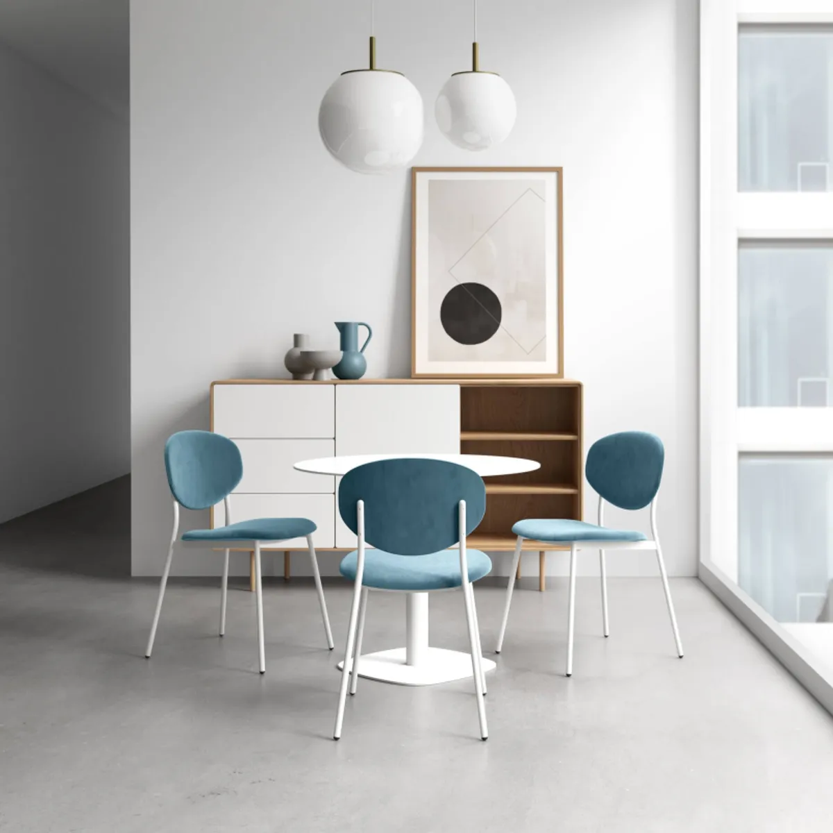 Circus - Table de cuisine ronde en verre petit espace — vue 3