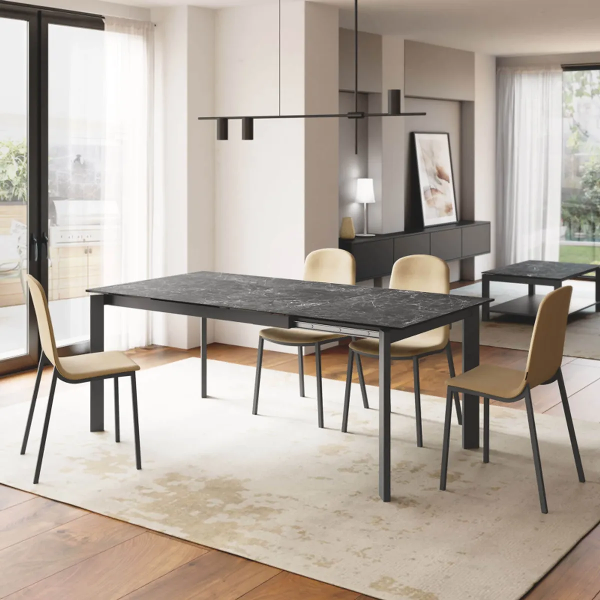 Poker - Table petit espace extensible en céramique — vue 3