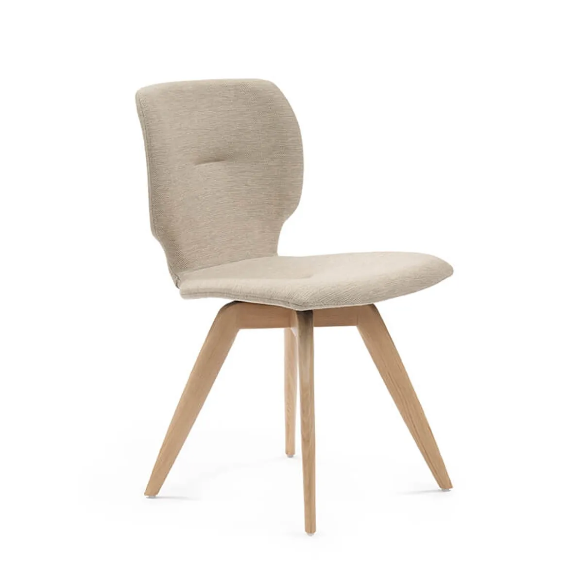 Jeanne Mobitec® - Chaise tendance en tissu avec pieds bois — vue 3