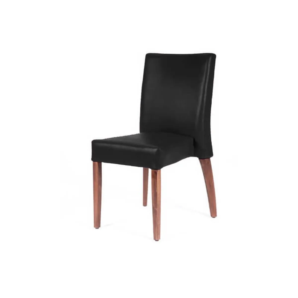 Matias stack - Chaise confortable empilable en simili avec pieds en bois — vue 5