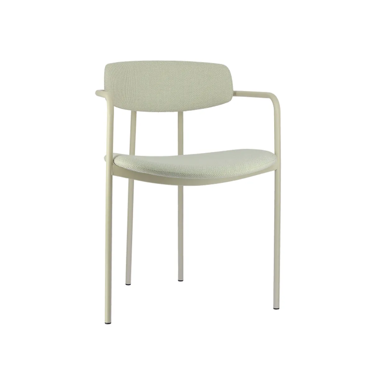 Mirror - Chaise moderne en tissu avec accoudoirs et pieds en métal