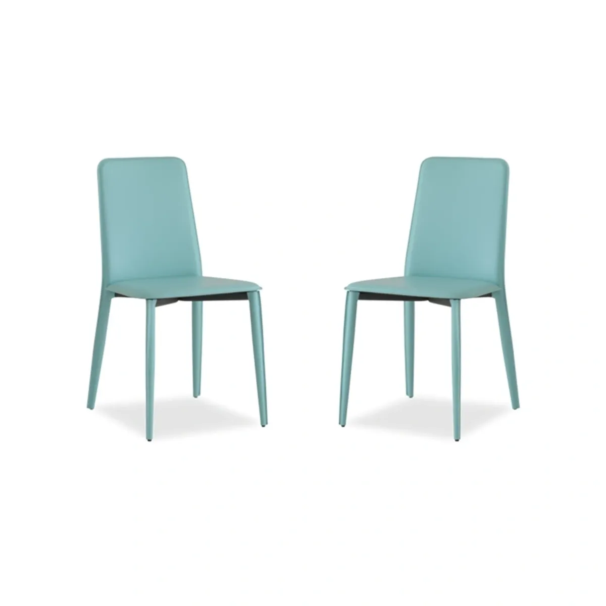 Ely 2 - Chaise de salle à manger en croûte de cuir avec pieds gainés