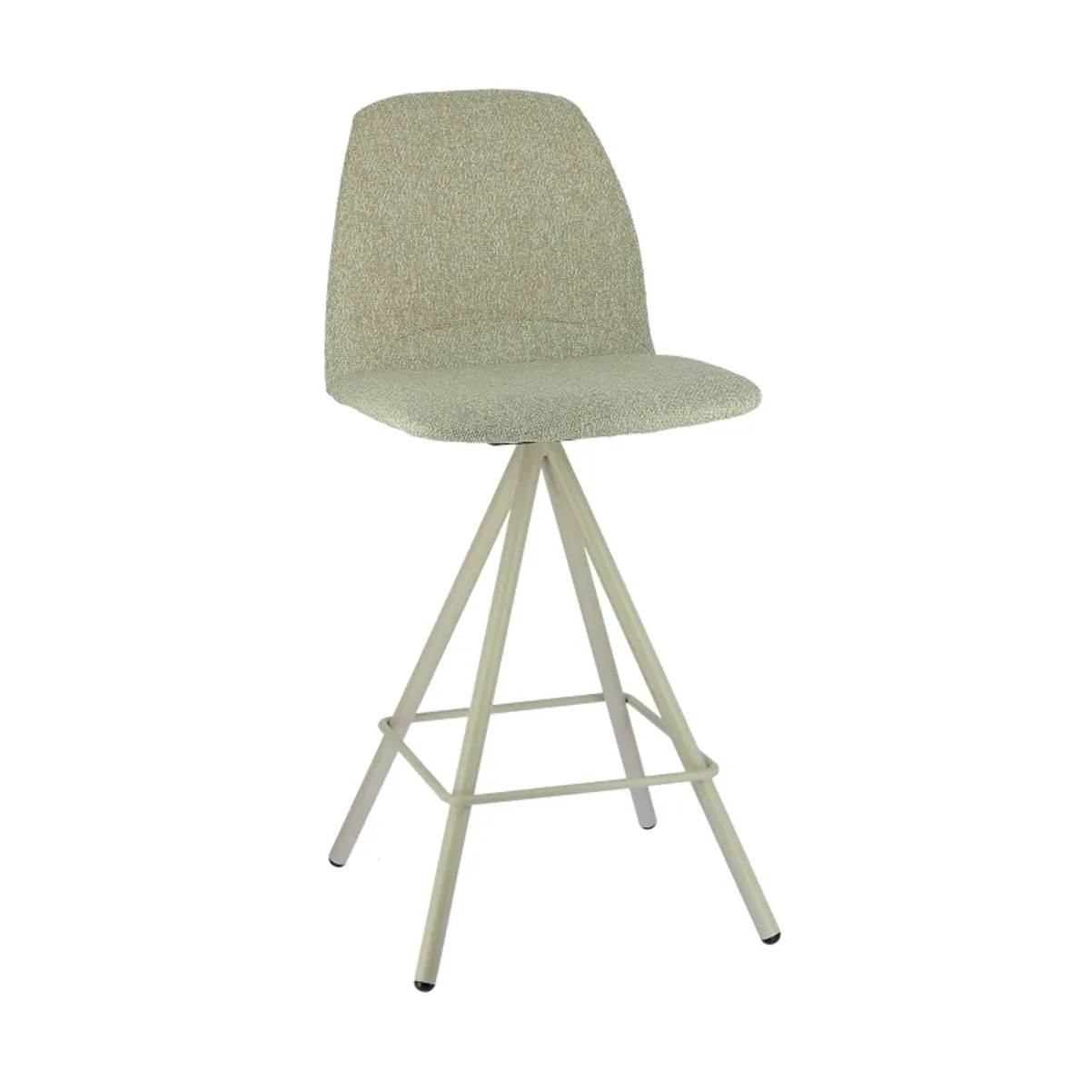 Osaka - Tabouret snack moderne en tissu et pieds métal