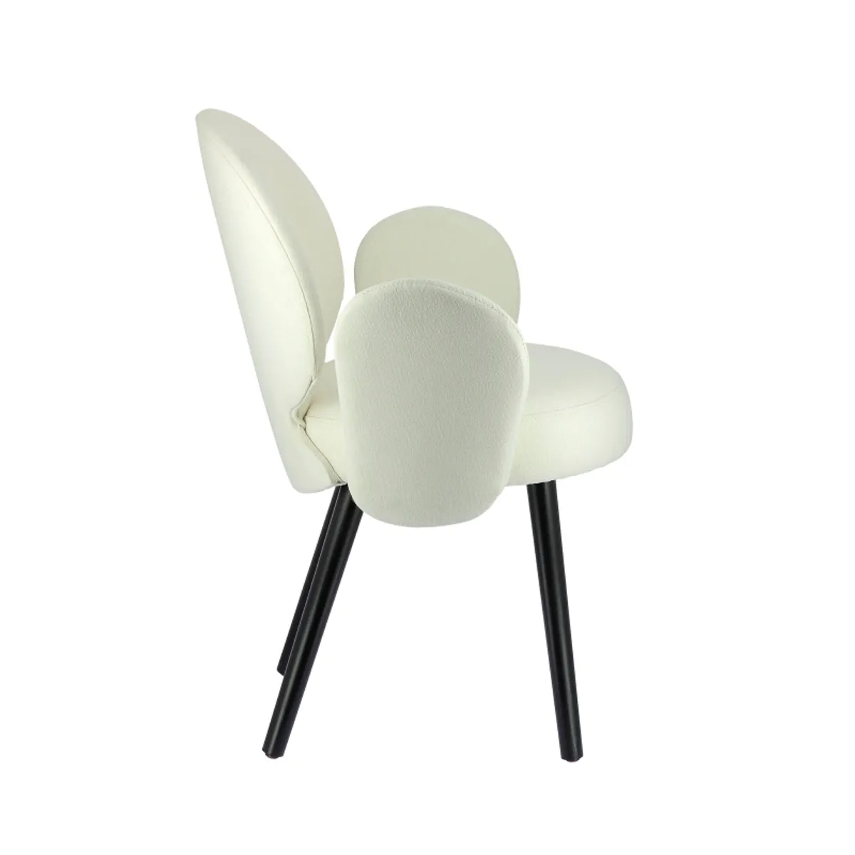 Severus - Fauteuil cosy en tissu avec pieds bois — vue 5