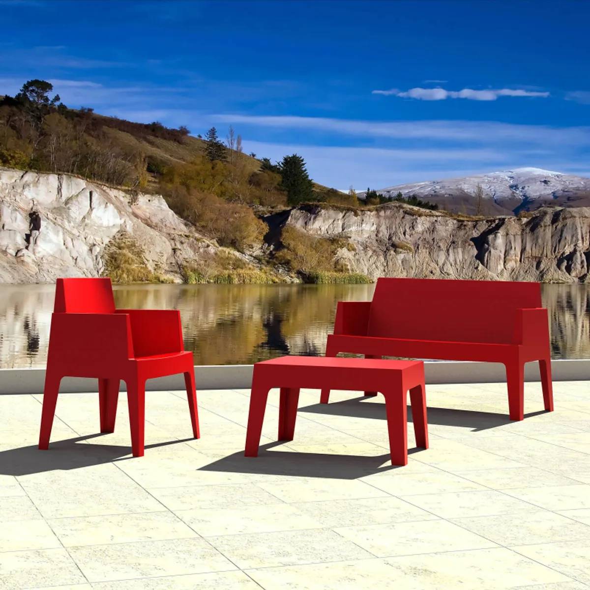 Box - Fauteuil de terrasse moderne en polypropylène — vue 4