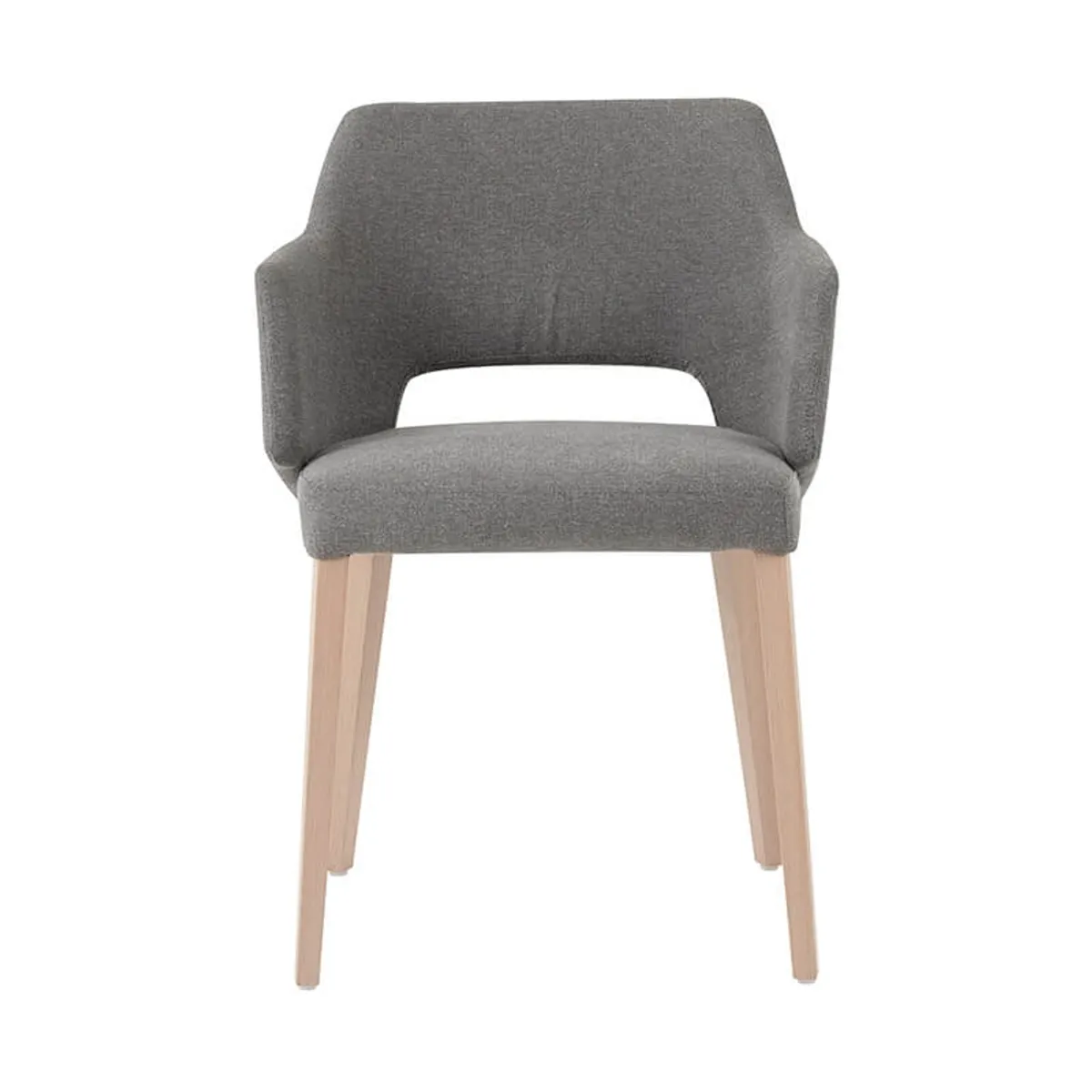 Lena Mobitec® - Fauteuil scandinave bois et tissu avec dossier ajouré — vue 4