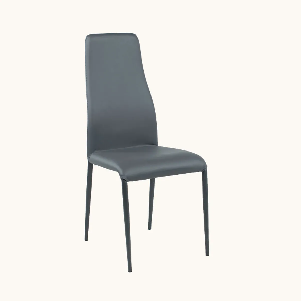 Mirta - Chaise de salle à manger italienne en synthétique et métal