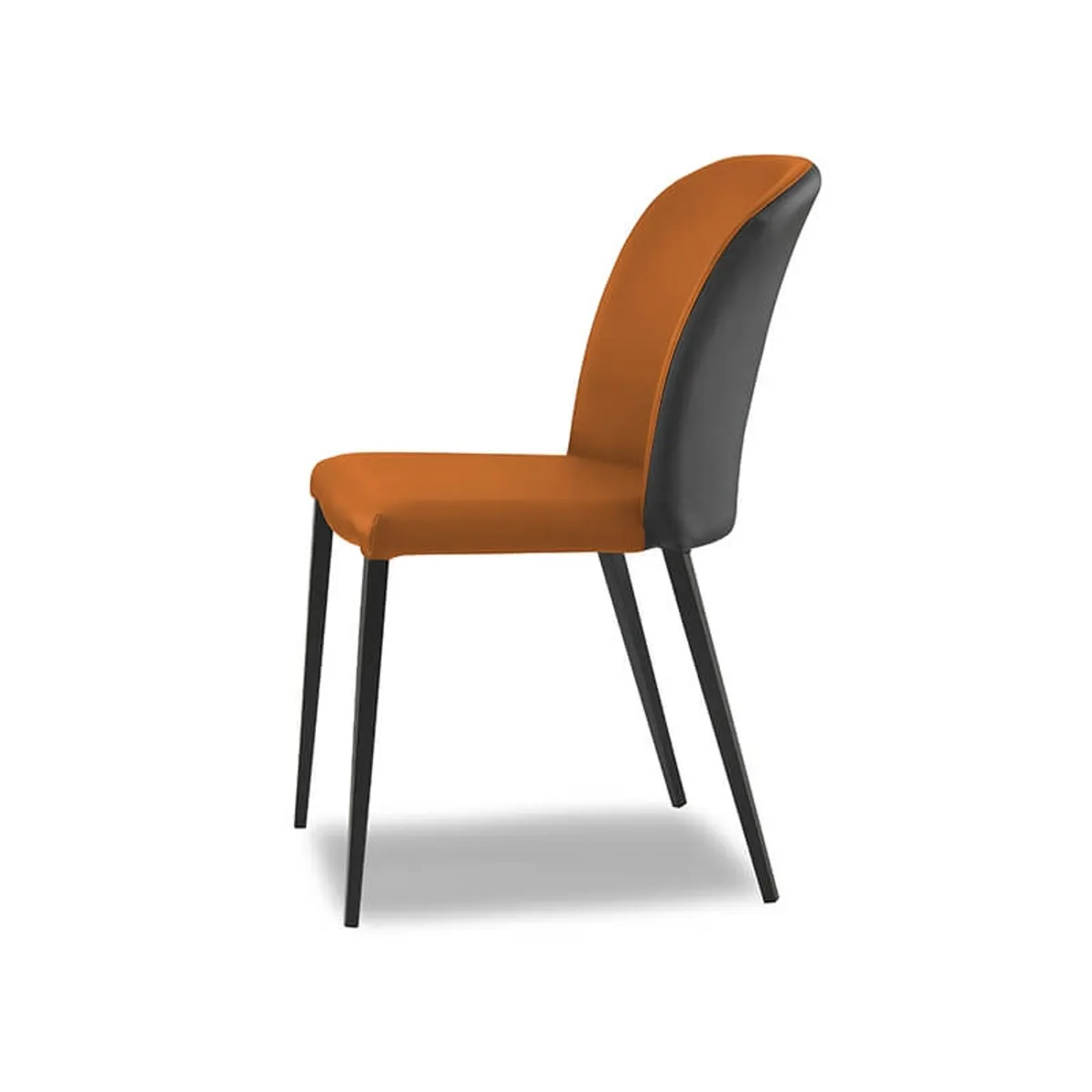 Julie - Chaise en tissu bicolore avec pieds métal — vue 4