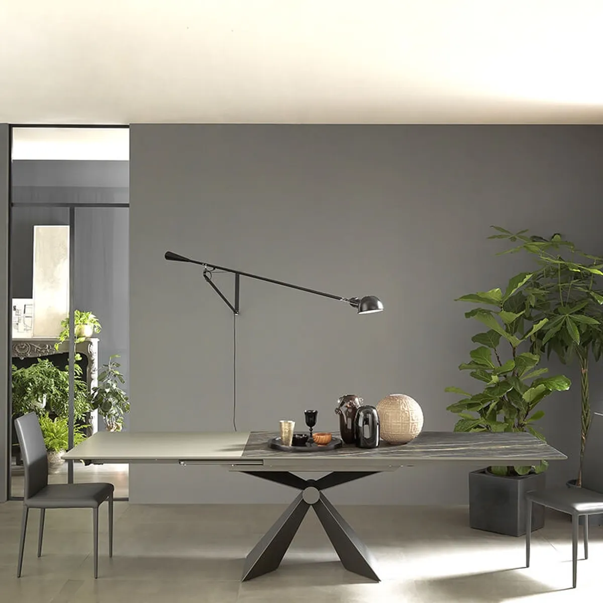 Sintesi - Table design italienne extensible en céramique — vue 5