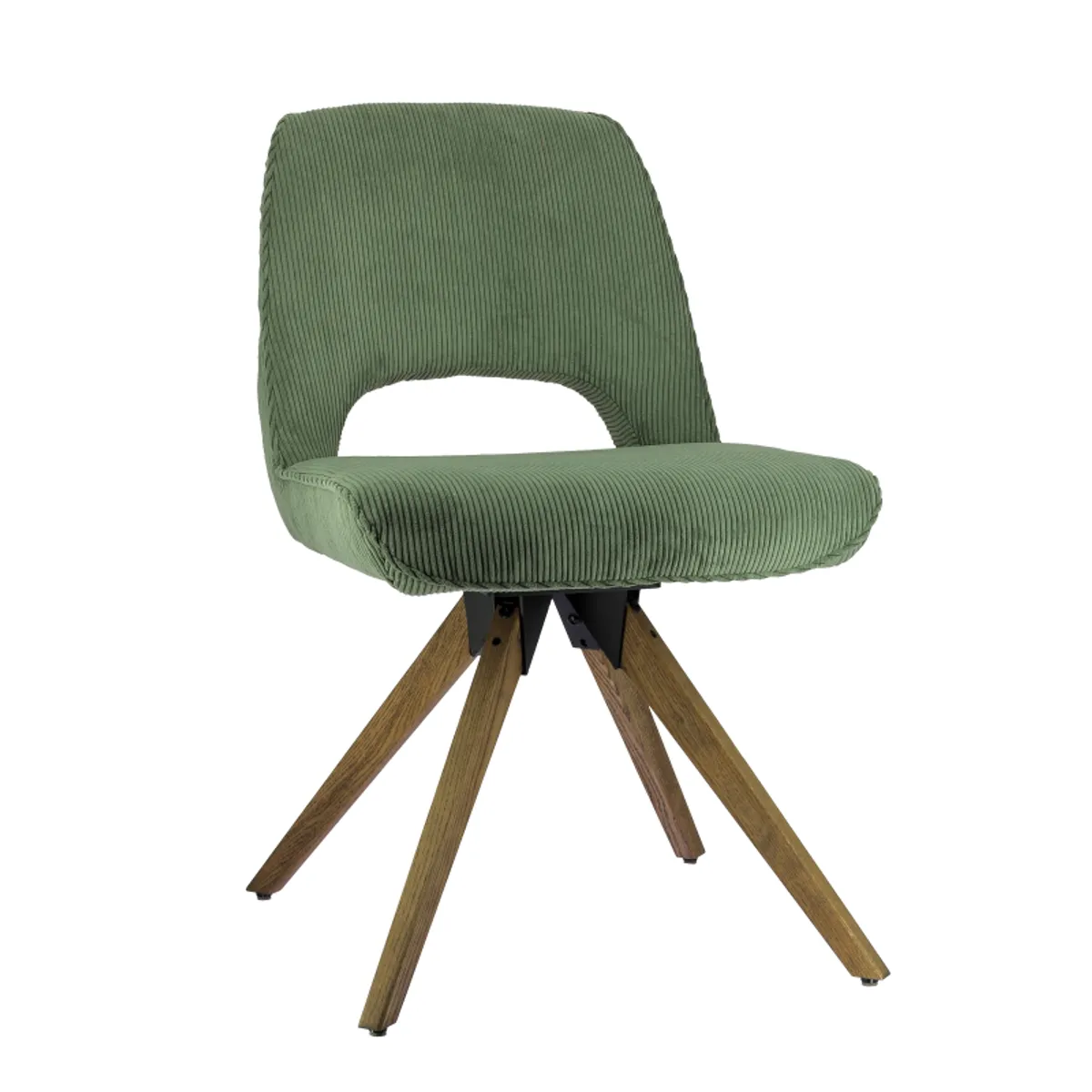 Hortense - Chaise cocooning en tissu avec pieds en bois massif — vue 5
