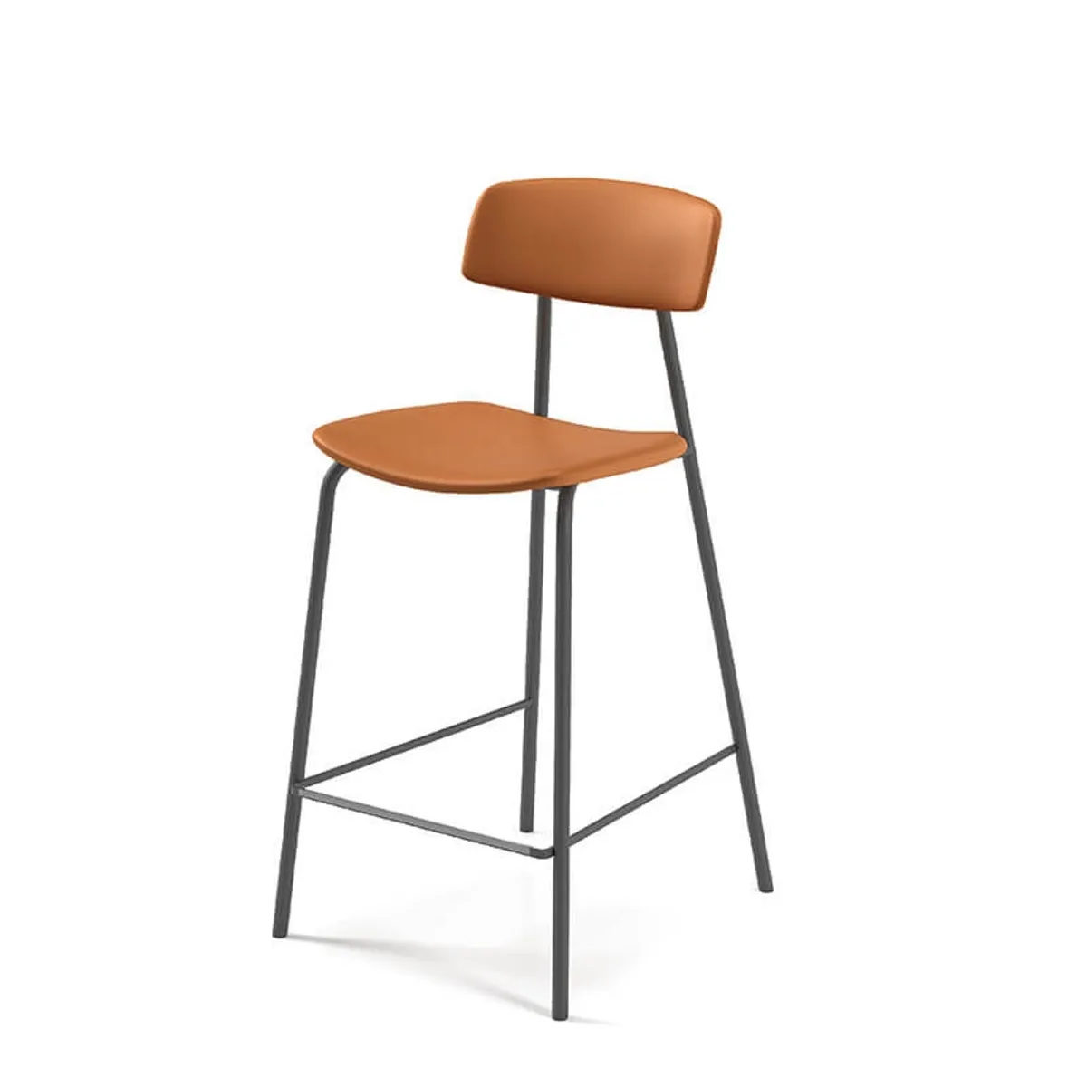 Lazio - Tabouret snack style rétro en simili fabriqué en Belgique — vue 3