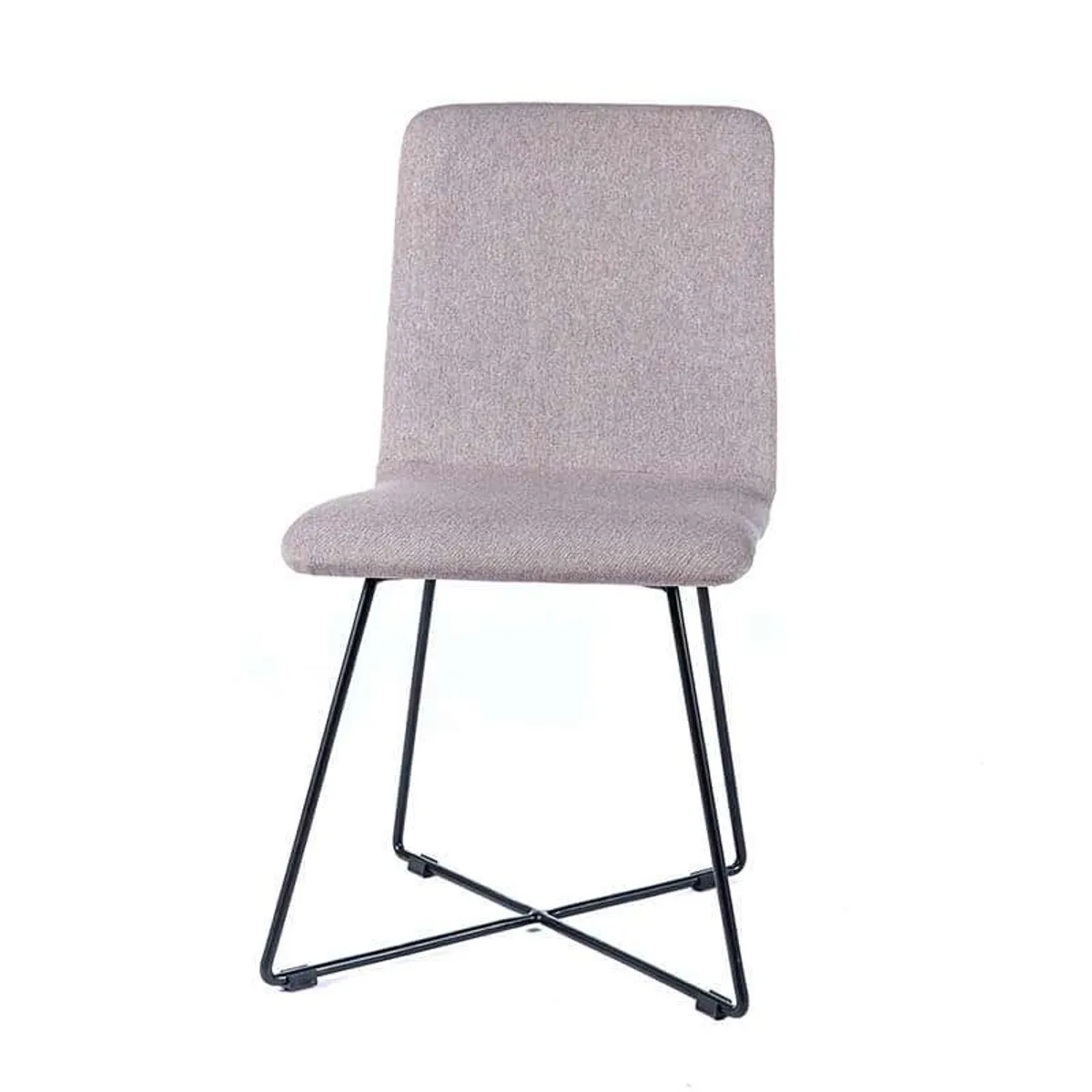 Plaza diamant - Chaise design en tissu avec pieds filaires en métal noir — vue 5