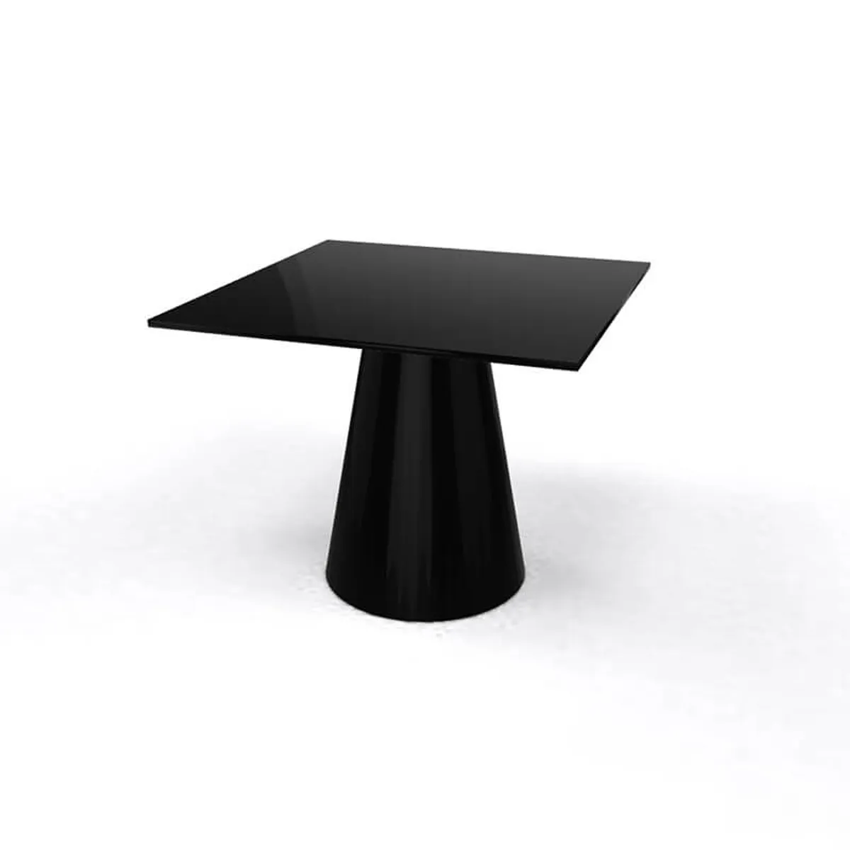 Roller H55 - Table d'appoint carrée design italien à pied central — vue 4