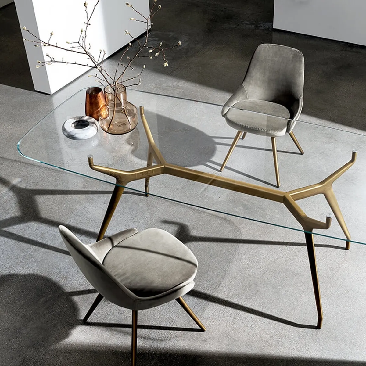 Arkos Sovet® - Table design rectangulaire en verre avec bords arrondis — vue 4