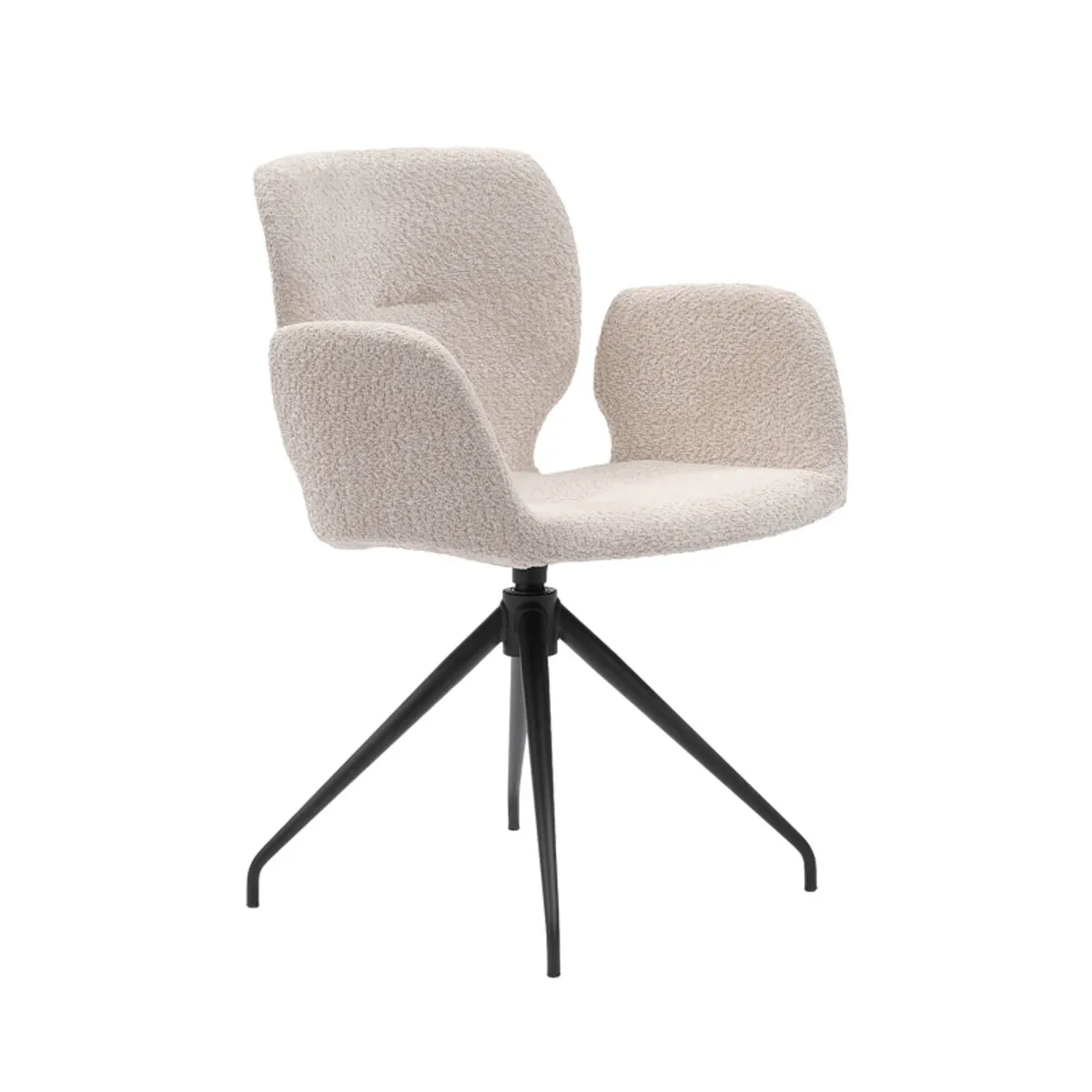 Jeanne Mobitec® - Fauteuil tendance en tissu pivotant avec pieds en métal — vue 3
