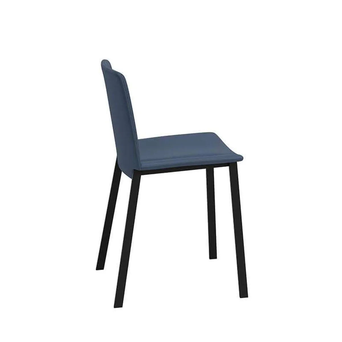 Primera - Chaise belge moderne rembourrée en simili avec pieds en métal — vue 5
