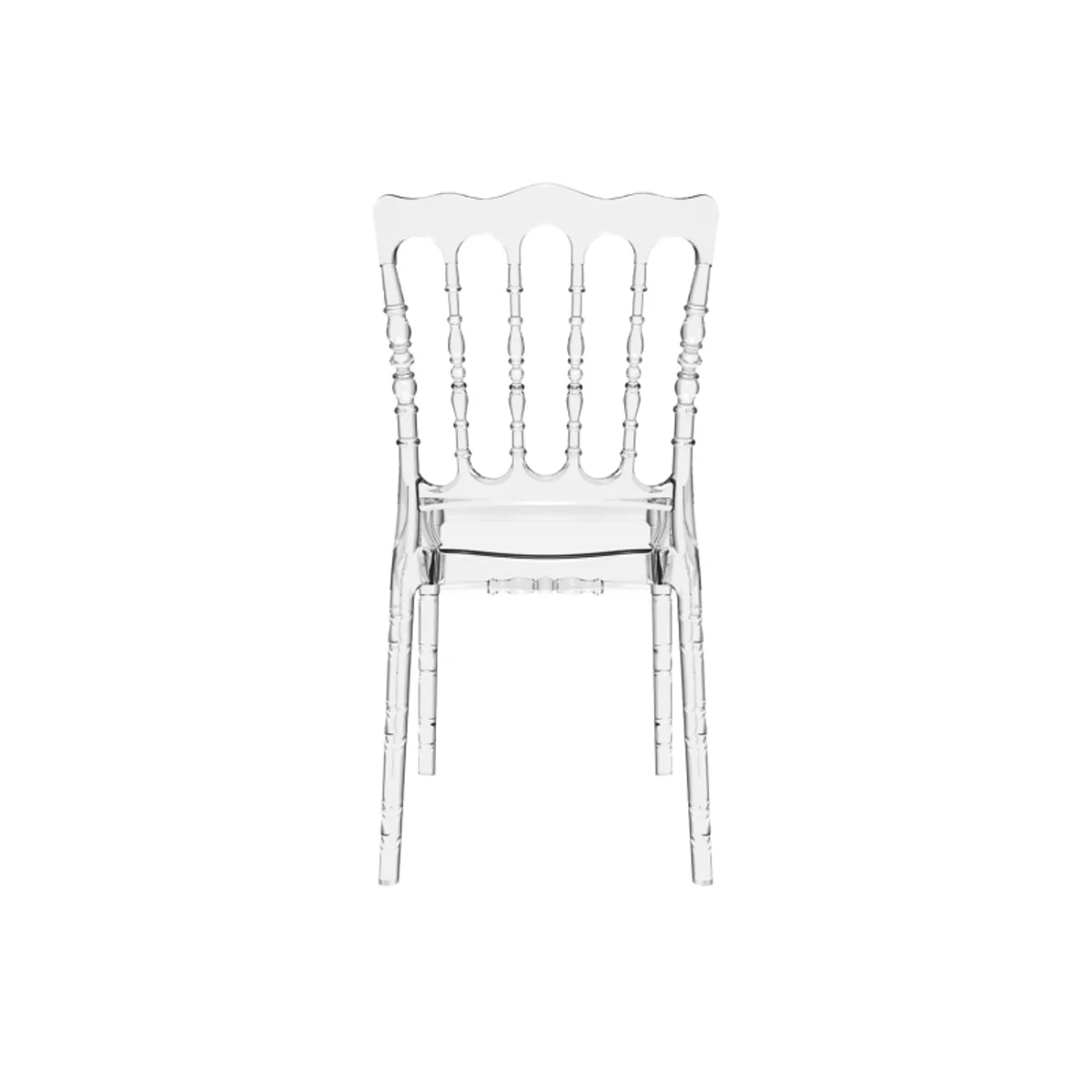 Opera - Chaise Napoléon empilable revisitée en polycarbonate transparent — vue 3