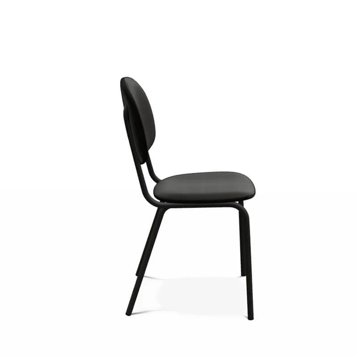 STR5 - Chaise contemporaine en métal et en tissu fabriquée en Belgique — vue 3