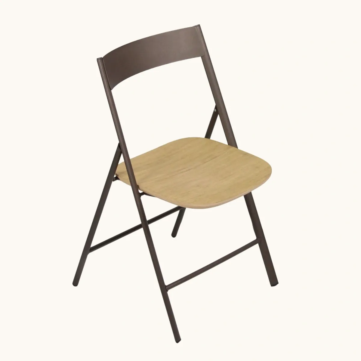 Jolie - Chaise pliante italienne en bois et métal