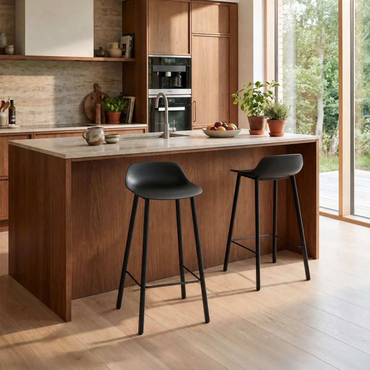 Louis - Tabouret snack moderne en polypropylène — vue 4