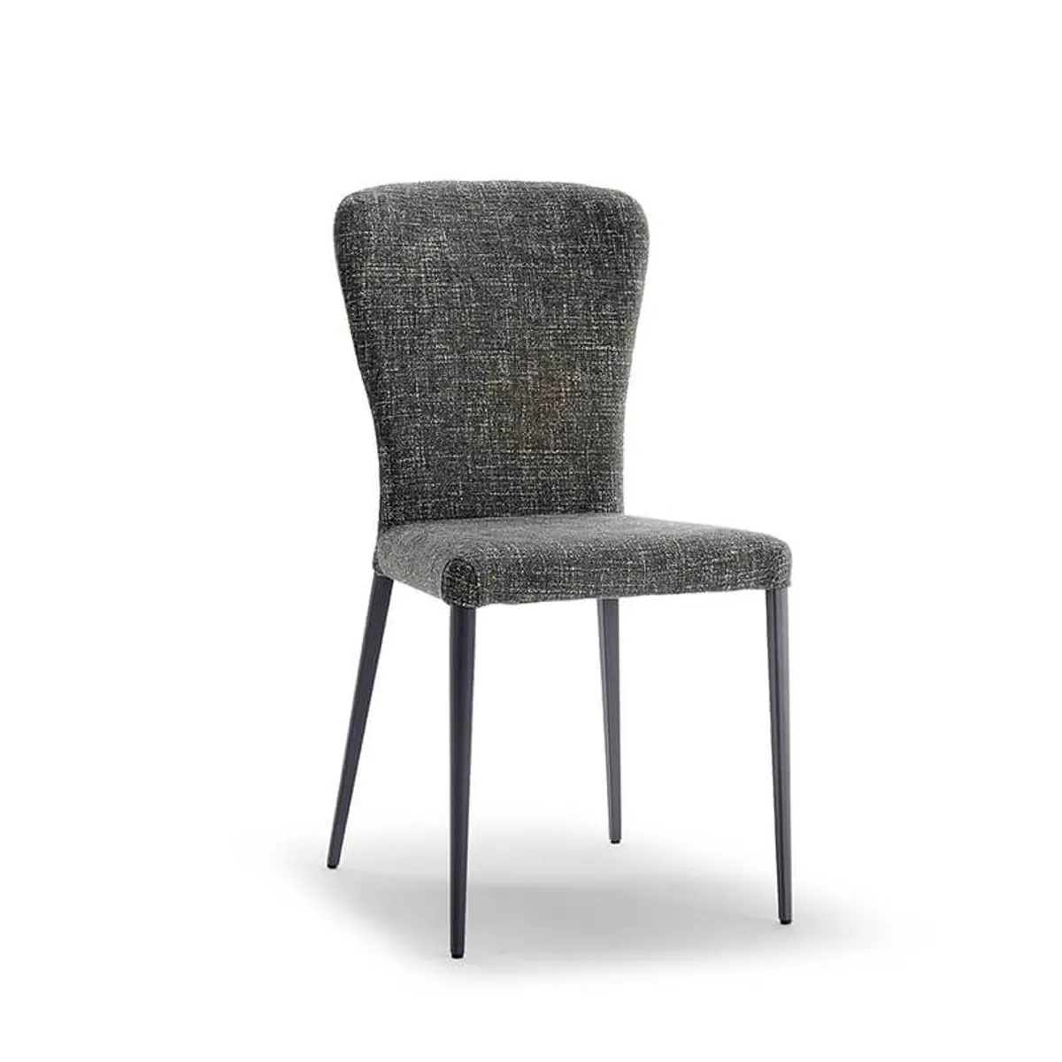 Francine - Chaise moderne en tissu avec pieds en métal