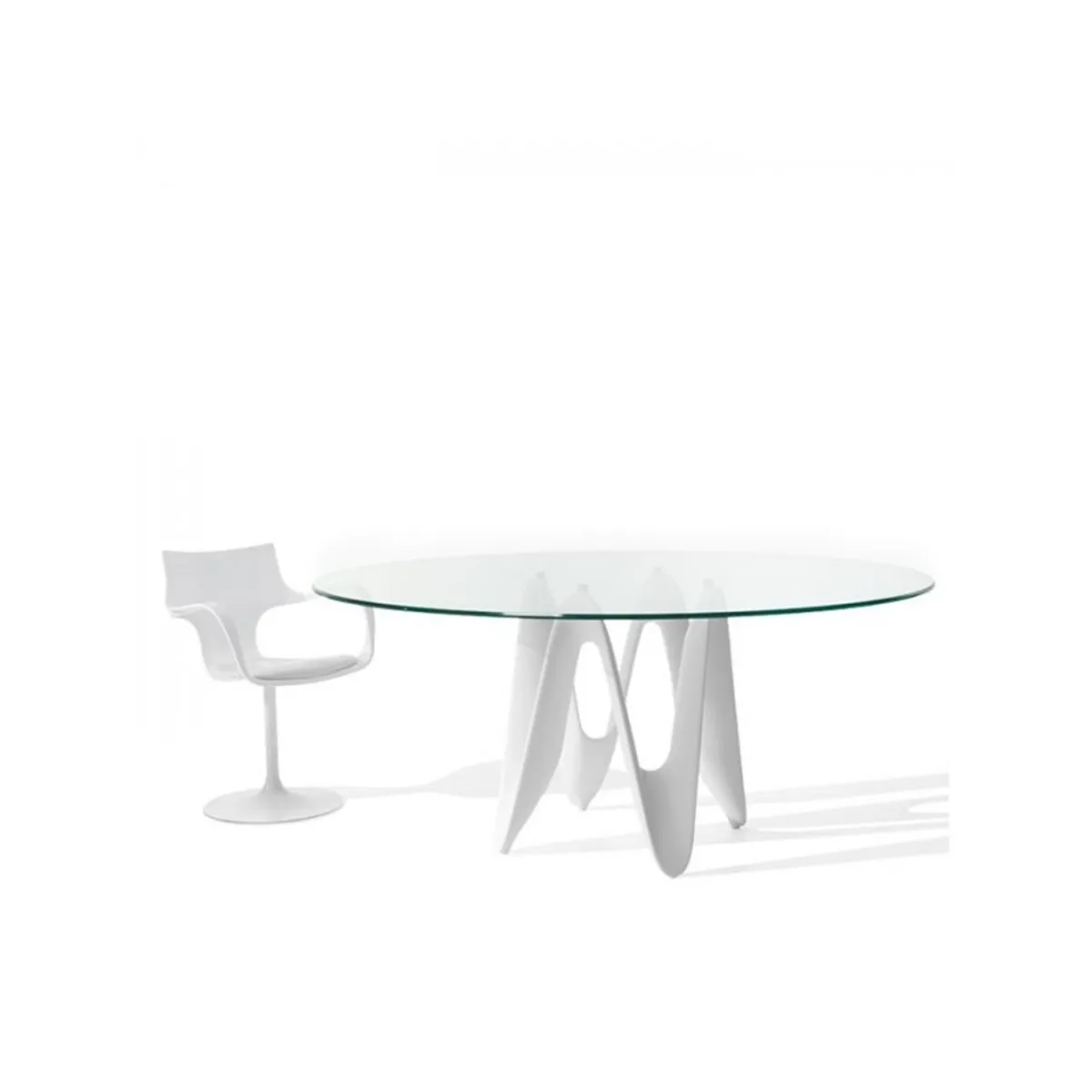 Lambda Sovet® - Table ovale design en verre — vue 4
