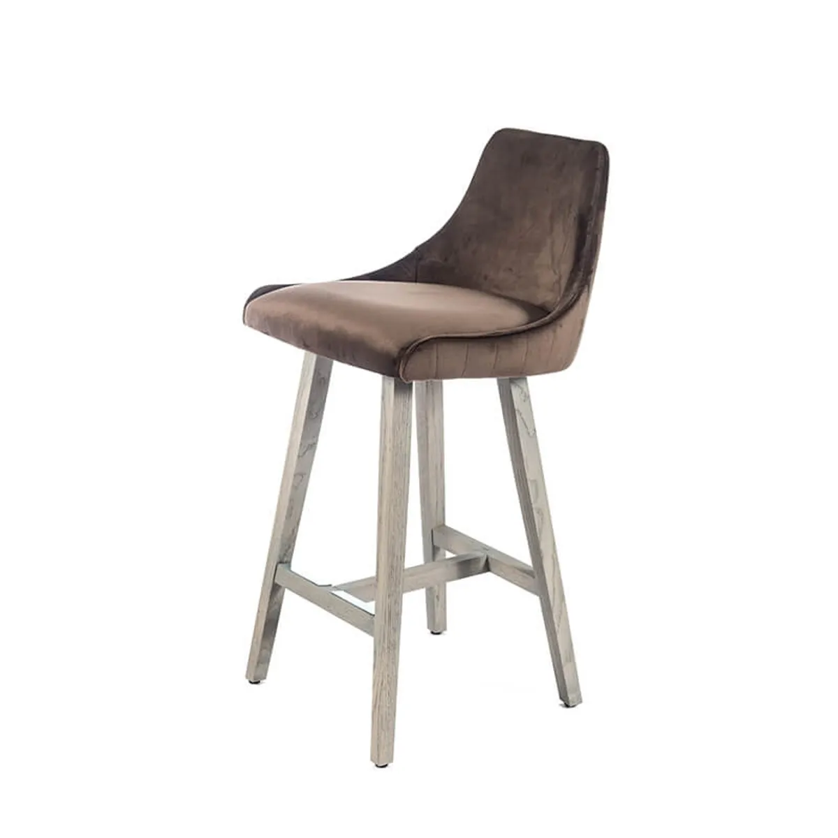 BarLars line - Tabouret snack moderne coque tissu dos matelassé — vue 3