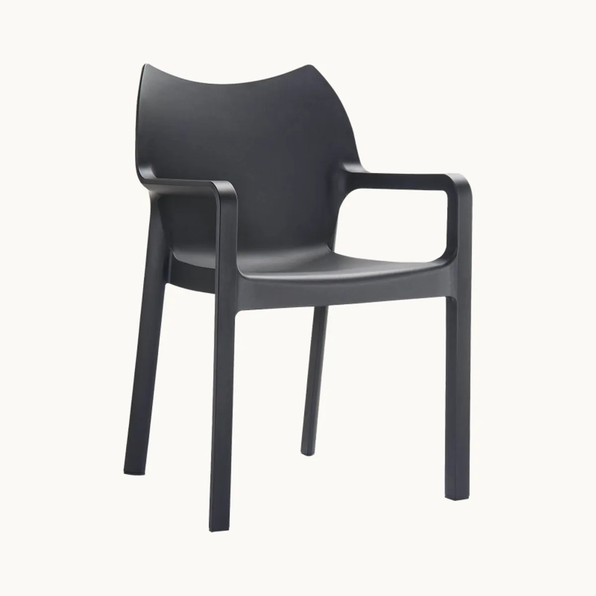 Diva - Fauteuil moderne empilable en polypropylène