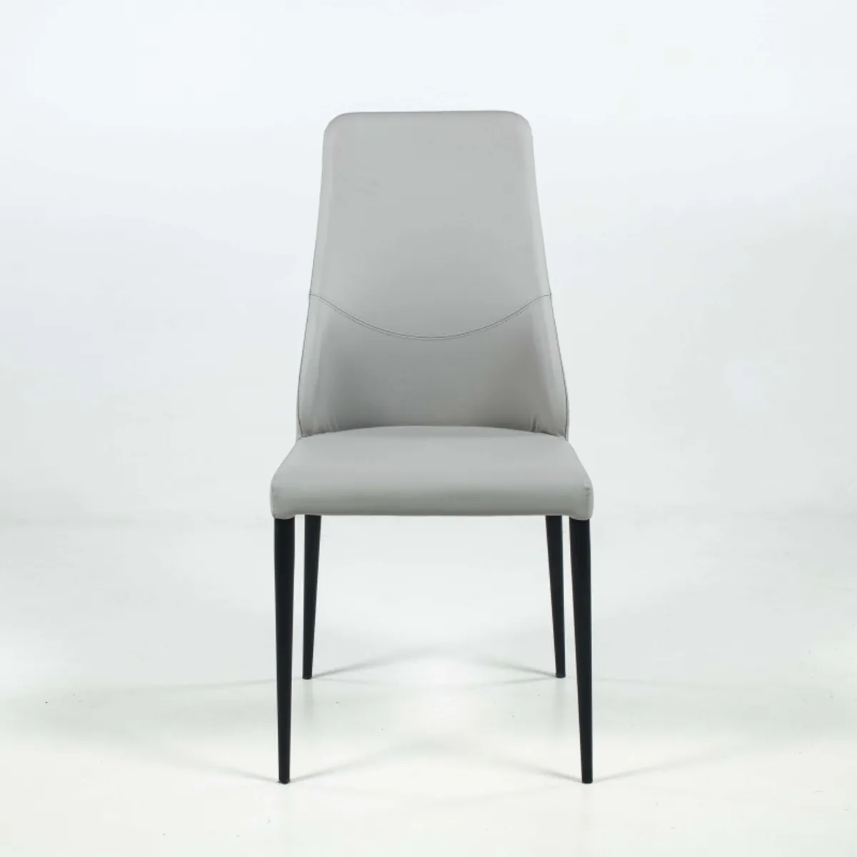 Mathilde - Chaise de séjour moderne italienne en synthétique et pieds en métal — vue 3