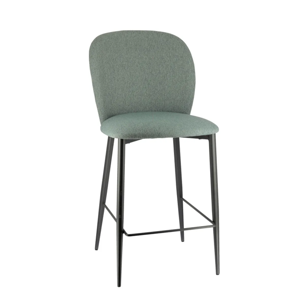 Odette - Tabouret snack moderne en tissu avec pieds en métal — vue 3