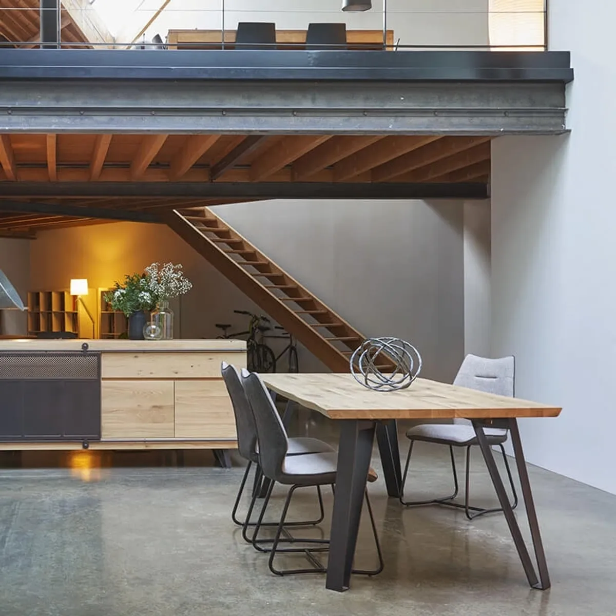 Fusion - Table design style industriel extensible pieds en épingle