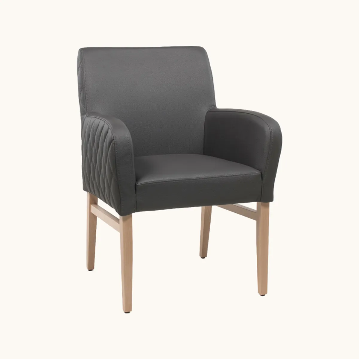 Moritz diamant-40 - Fauteuil matelassé pieds en bois massif