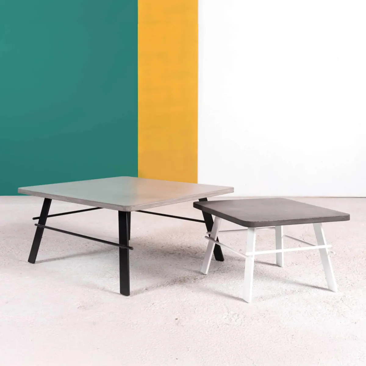 Opale - Table basse design carrée en béton ciré fabrication française — vue 5
