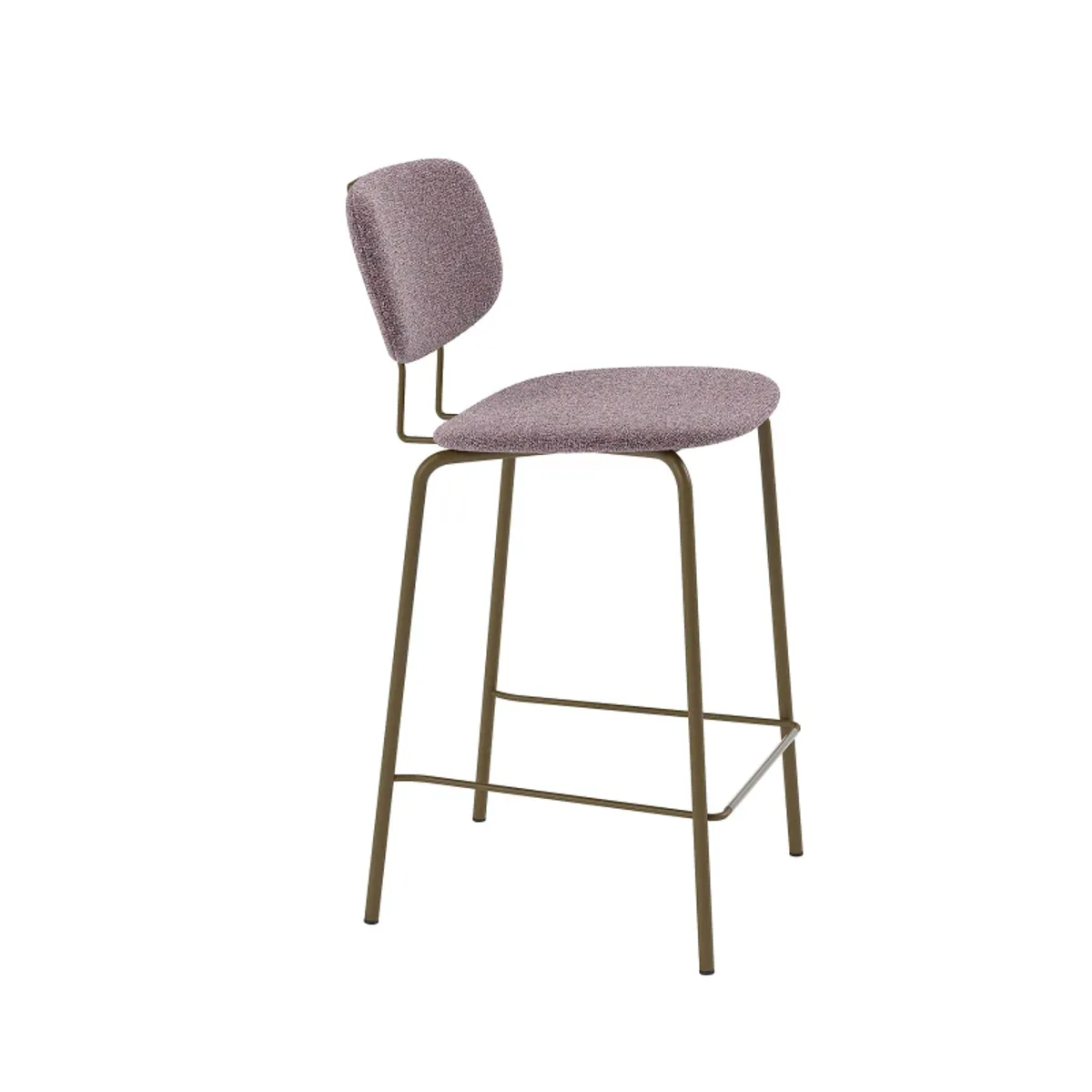 Bistro - Tabouret snack rétro en tissu et pieds en métal — vue 4