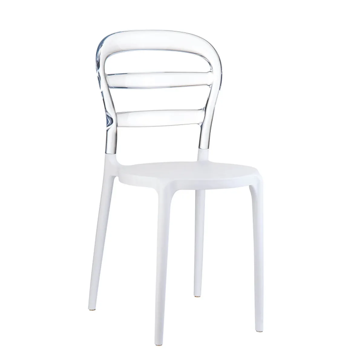 Miss Bibi - Chaise moderne en polycarbonate transparent et polypropylène — vue 3