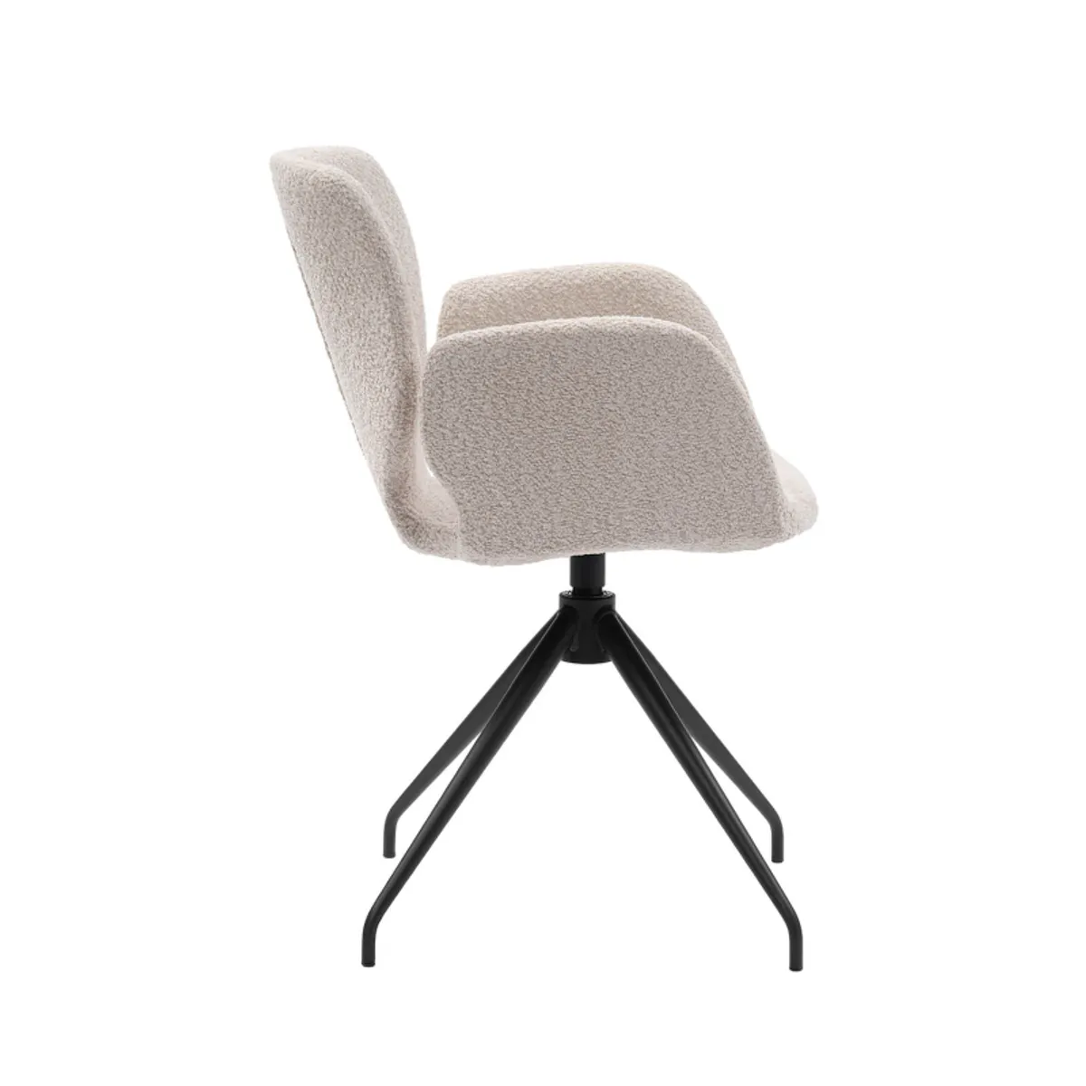 Jeanne Mobitec® - Fauteuil tendance en tissu pivotant avec pieds en métal — vue 5