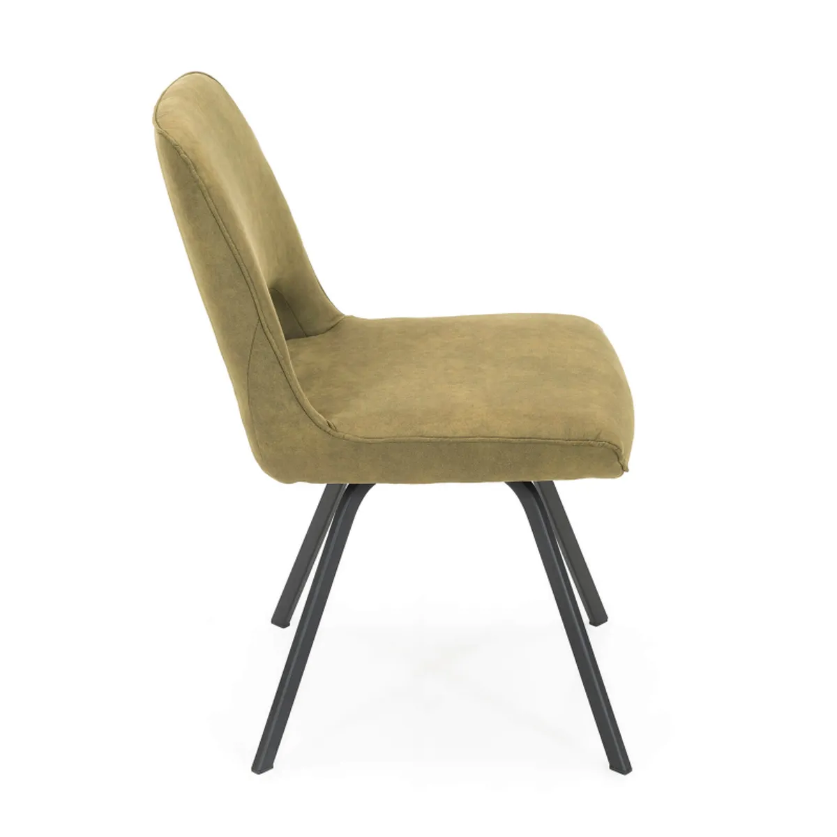 Hortense - Chaise confortable en tissu avec pieds en métal — vue 4