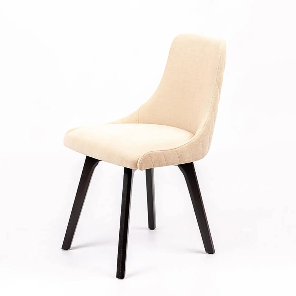 Lars diamant - Chaise en tissu matelassé diamant et en bois massif — vue 3