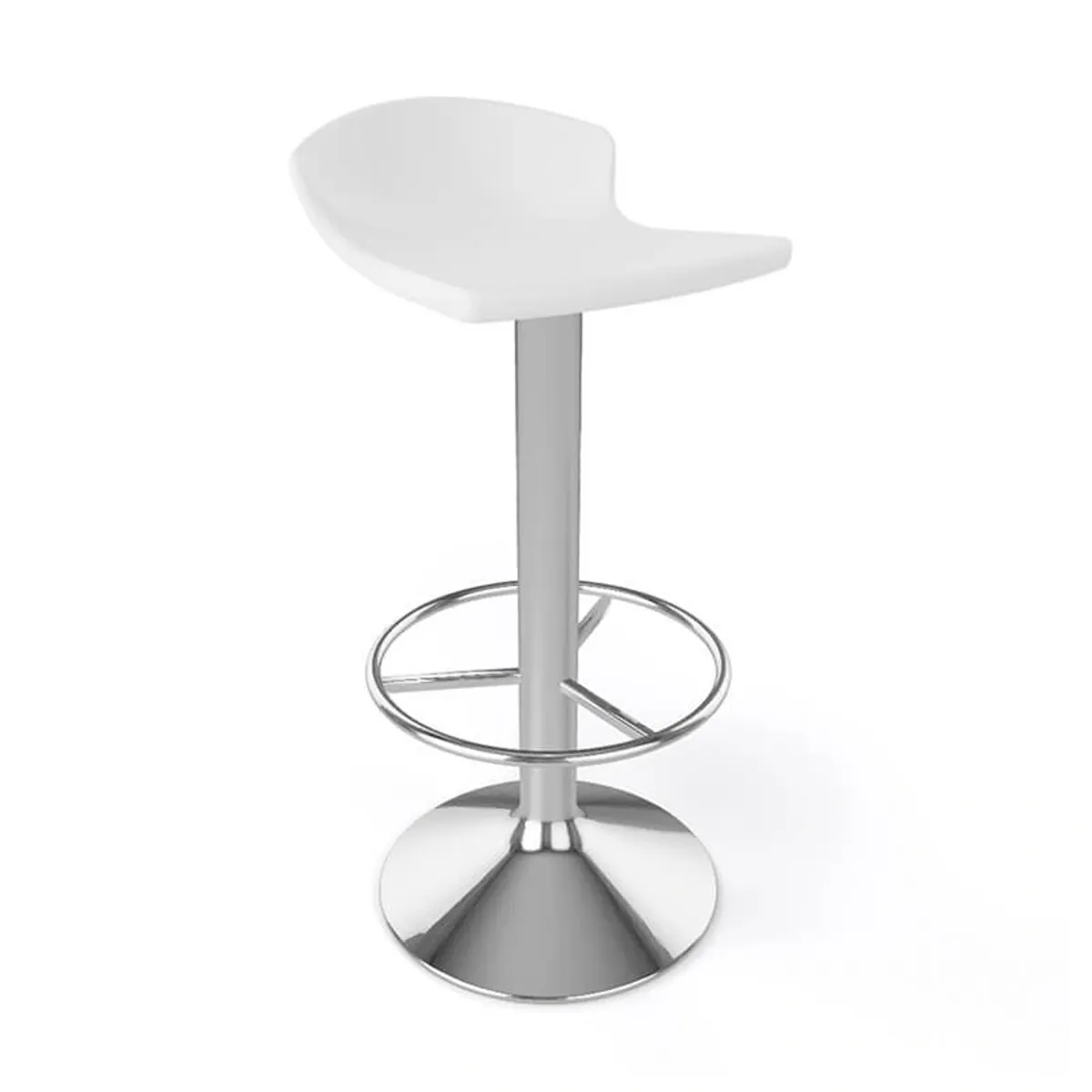Free - Tabouret bar pivotant italien en technopolymère et métal chromé