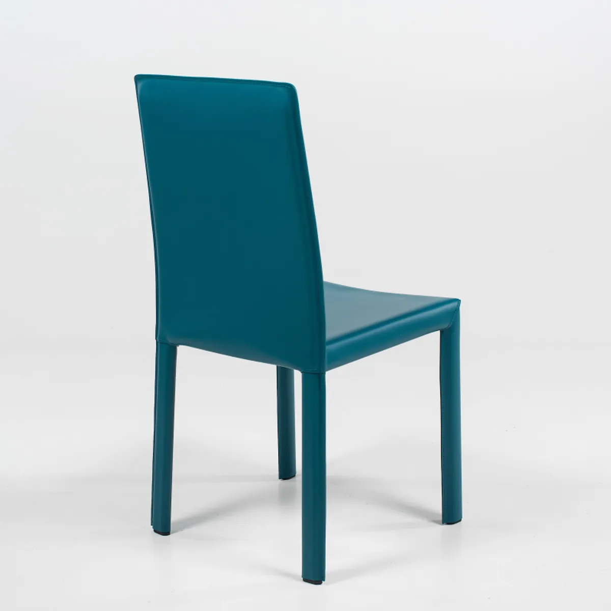 Elisa A - Chaise de salle à manger en croûte de cuir — vue 5