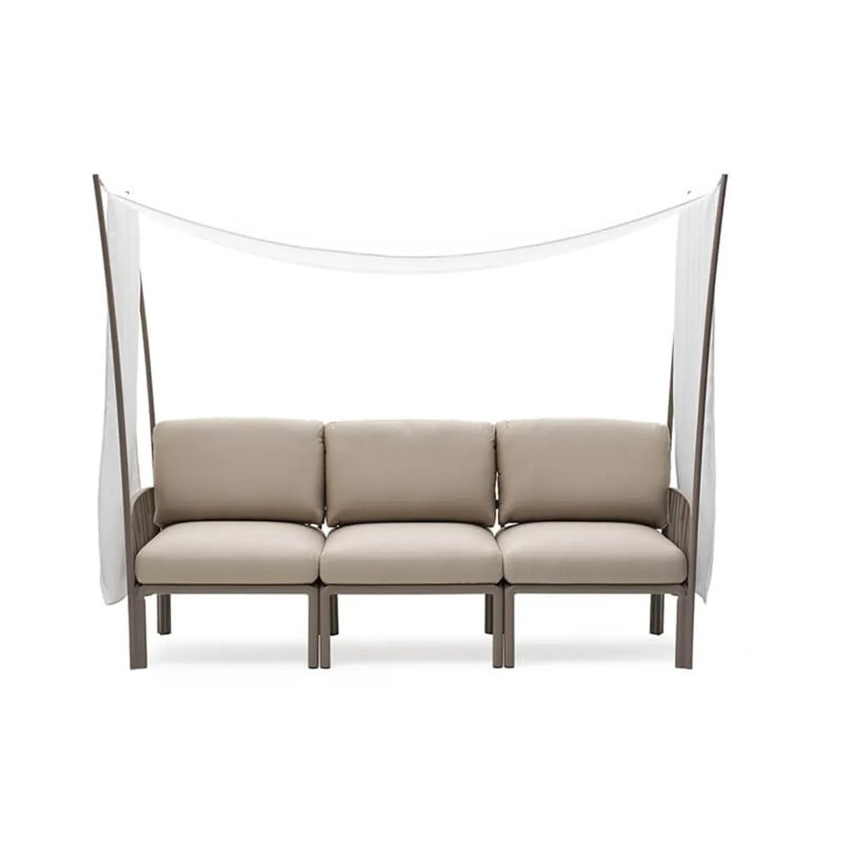 Komodo ombra 3 - Canapé de jardin 3 places avec voile d'ombrage fabriqué en Italie — vue 4