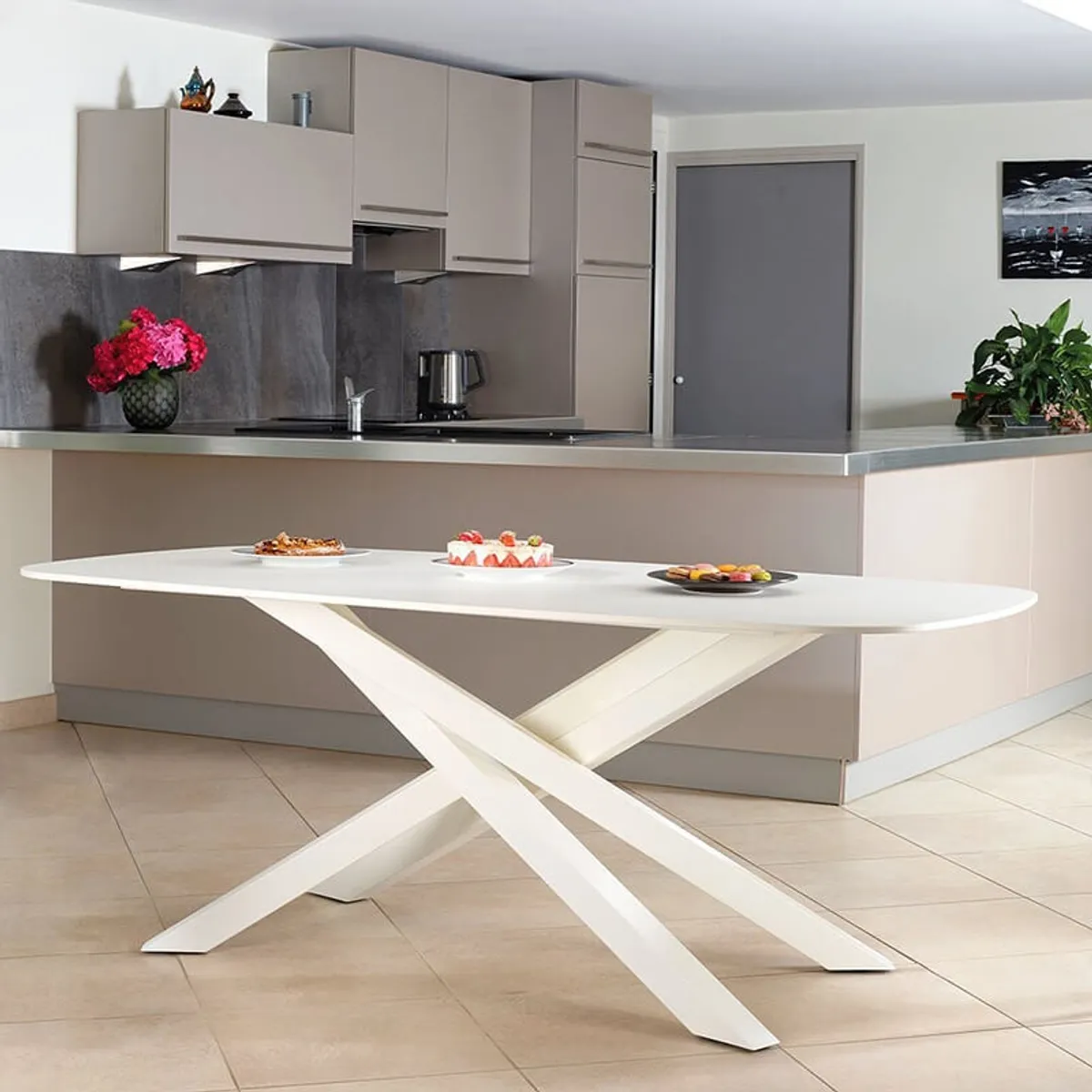 Zoé Carrier® - Pied de table mikado en métal fabrication française